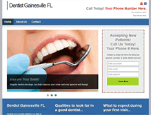 Tablet Screenshot of dentistgainesvillefl.com